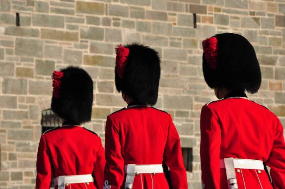 A guarda da Citadela de Quebec, no Canadá